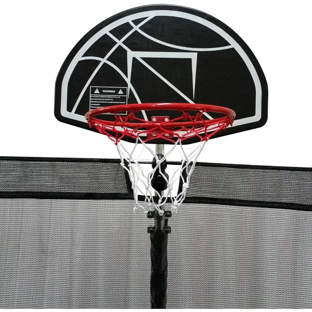 14FT Trampoline Set , Basketball Hoop Enclosure Net.