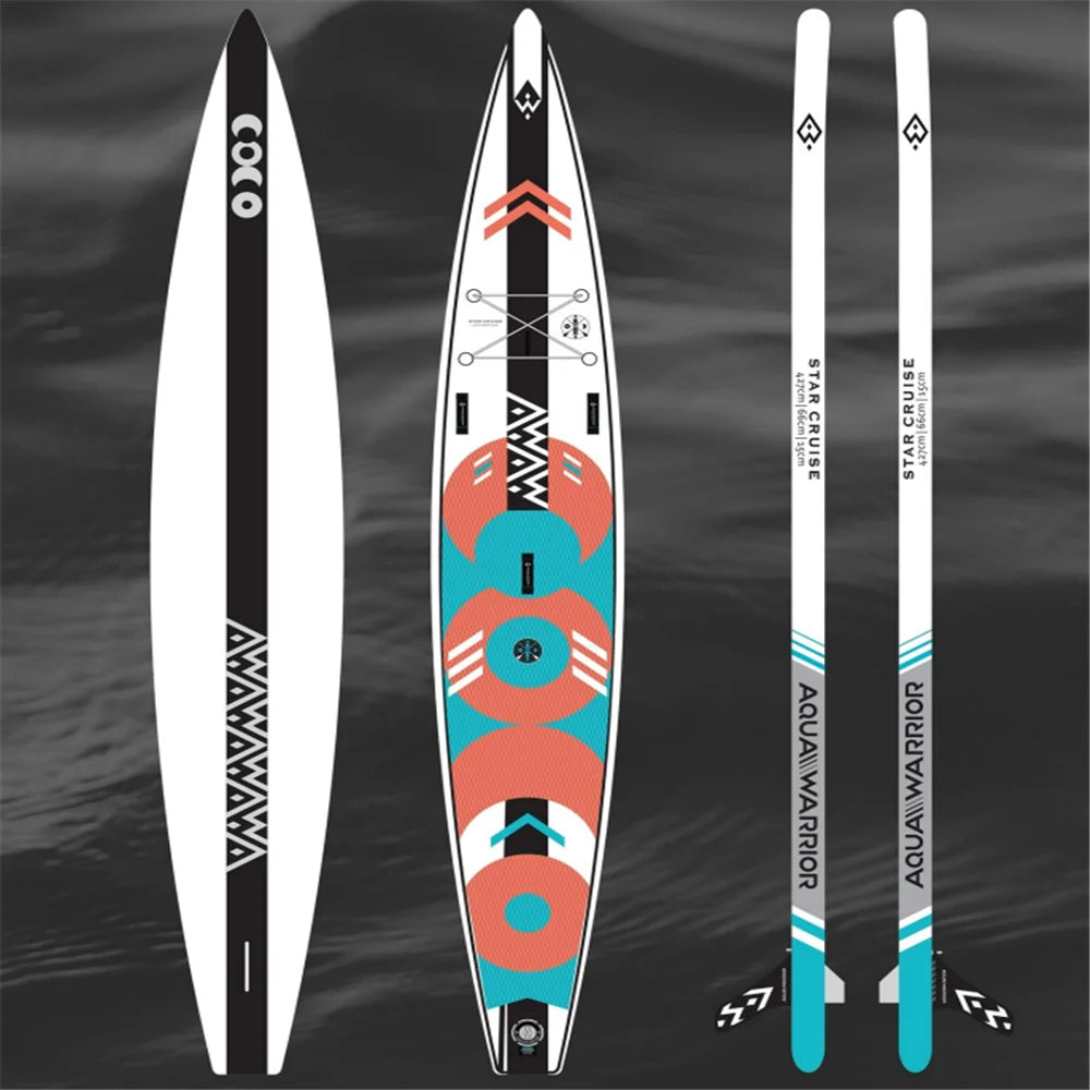 AquaWarrior Moon Shadow Series Wood Paddleboard Inflatable Surfboard Standing UP Paddle Board